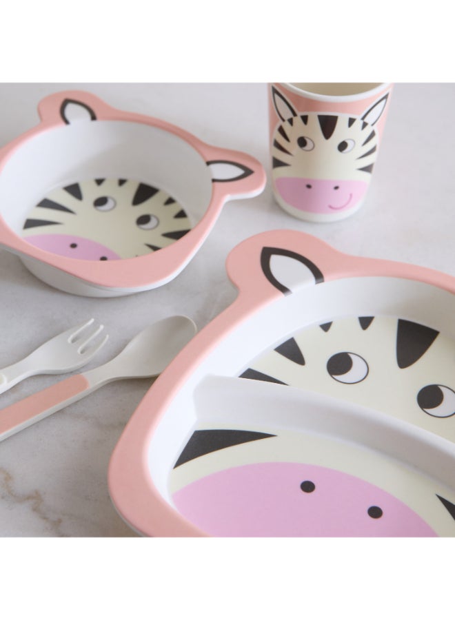 Home Box Zebra 5-Piece Dinner Set for Kids - Image 4